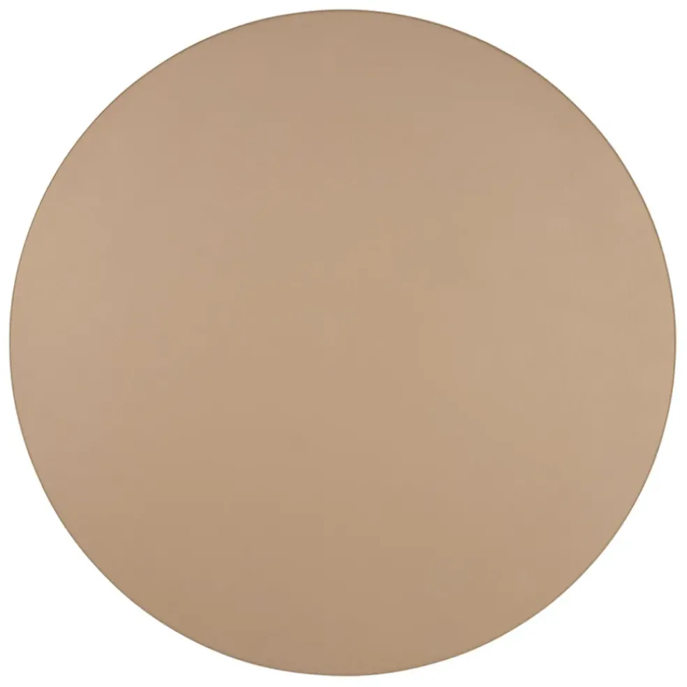 Table basse ronde 3 pieds en fer beige d70xh35cm - Organic