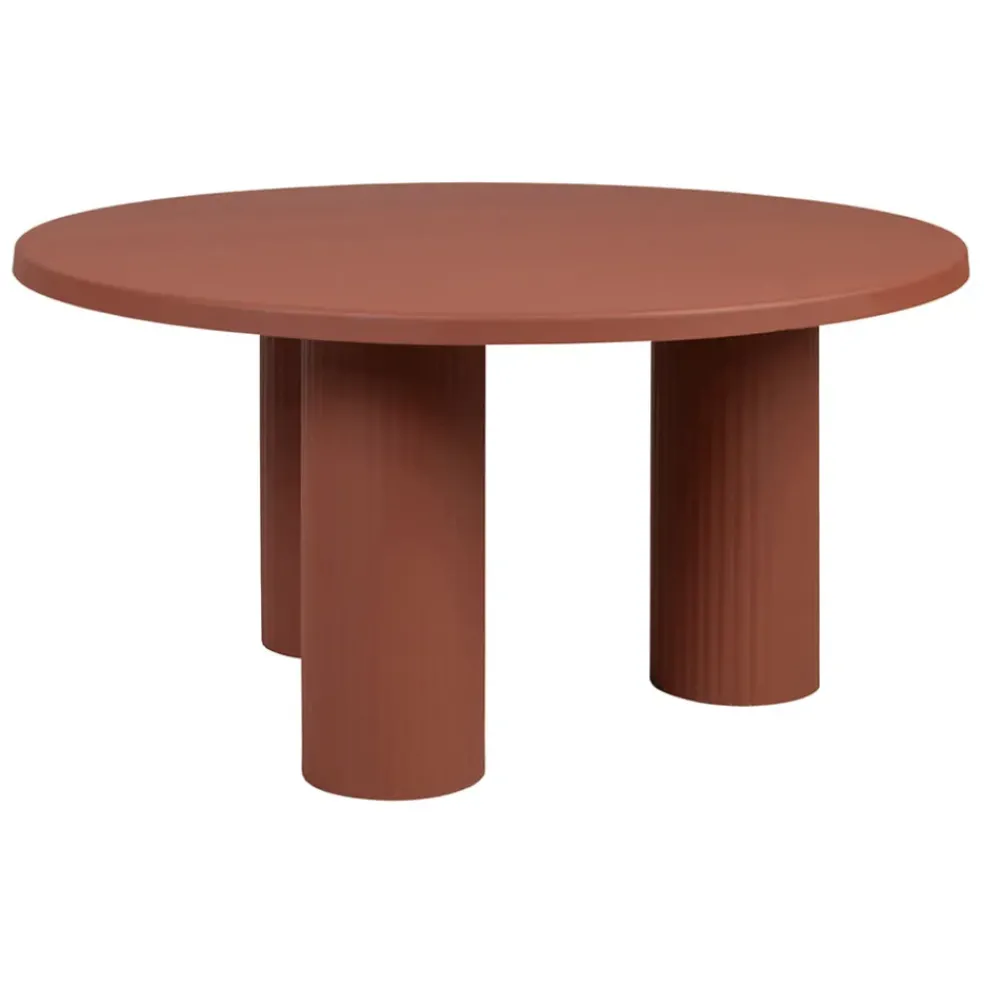 Table basse ronde 3 pieds en fer terracotta d70xh35cm - Minimal
