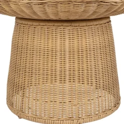 Table basse ronde effet cannage naturel d70cm - Malaya