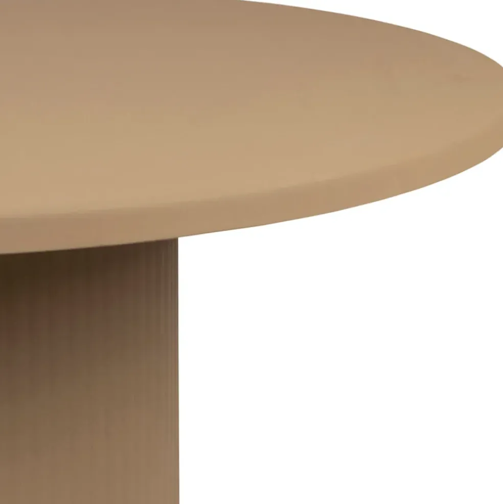 Table basse ronde en fer beige d79xh40cm - Minimal