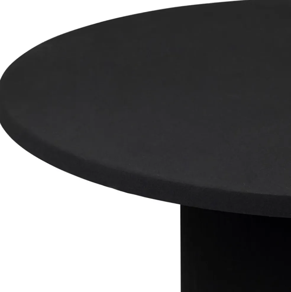 Table basse ronde en fer noir d79xh40cm - Organic