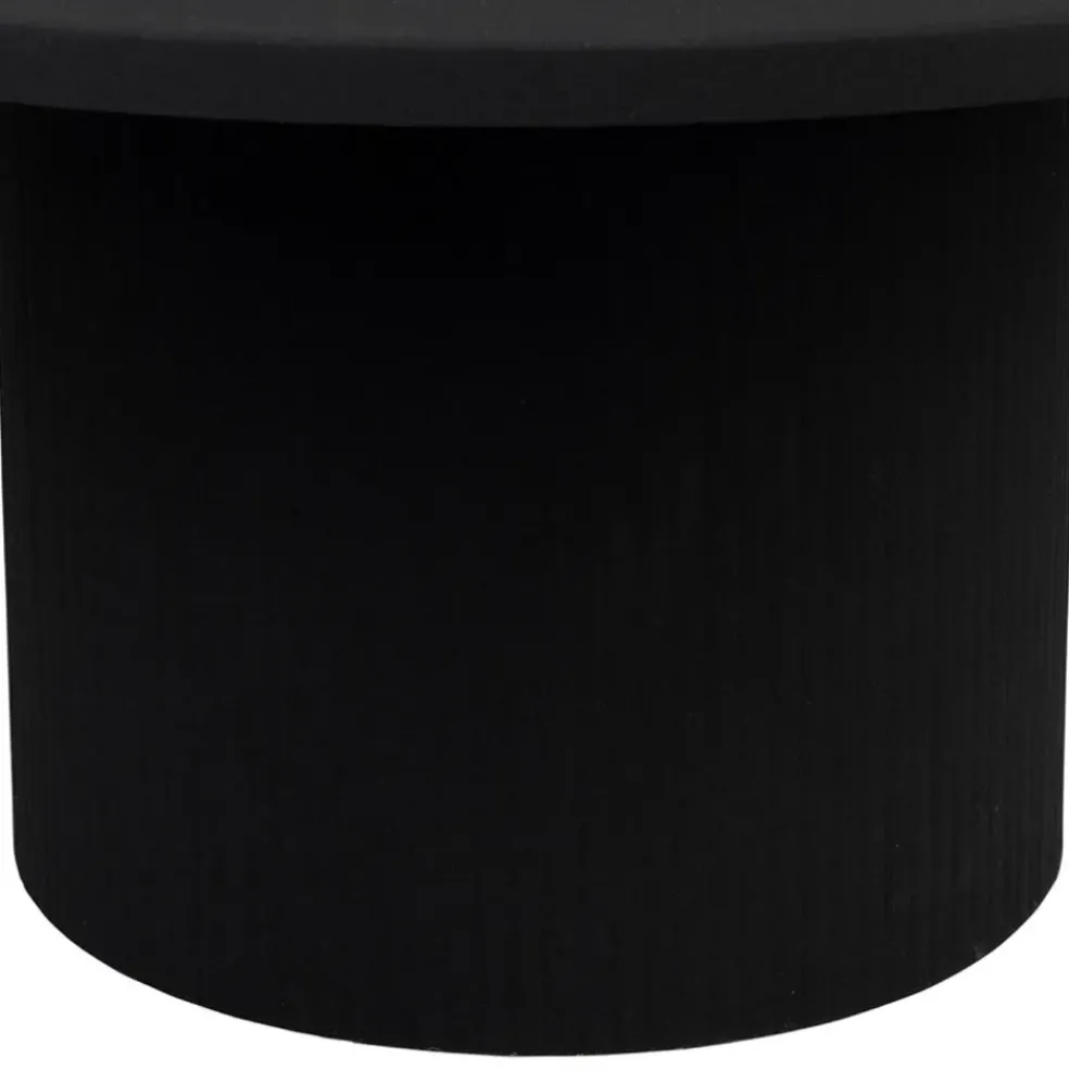 Table basse ronde en fer noir d79xh40cm - Organic