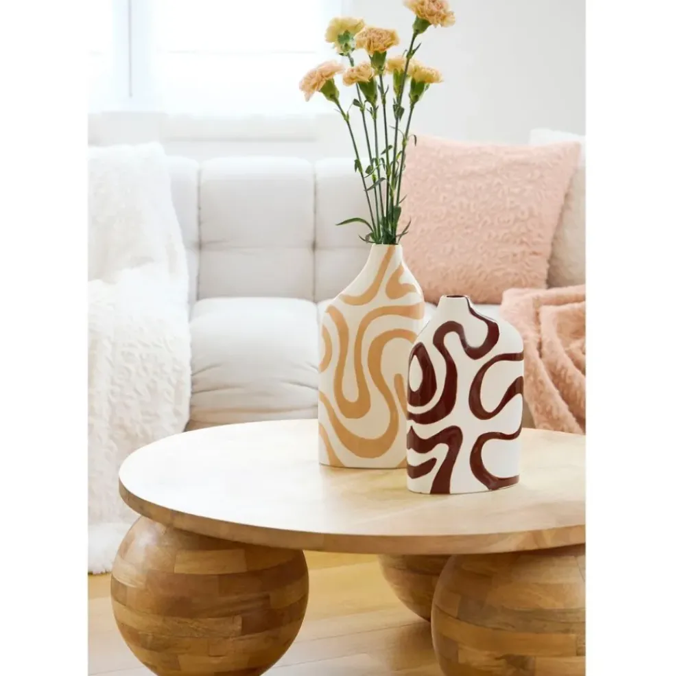 Table basse ronde en manguier naturel d79cm - Organic