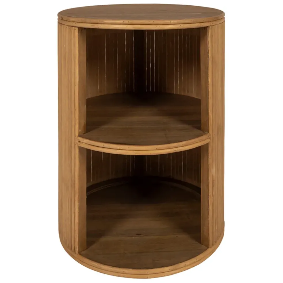 Table de chevet avec 2 niveaux en bambou naturel - Saori