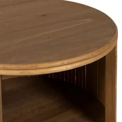 Table de chevet avec 2 niveaux en bambou naturel - Saori