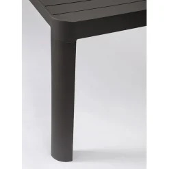 Table de jardin avec allonge en aluminium anthracite 180(+60)x100cm - Kiplin