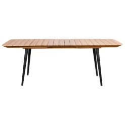 Table de jardin avec rallonge en acacia écru 210-160x80cm - Santo