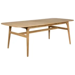 Table de jardin avec rallonge en acacia naturel 180-200x100cm - Cirina