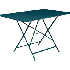 Table de jardin pliante en acier bleu acapulco- Bistro