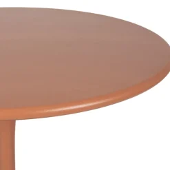 Table de jardin rond en fer terracotta d80cm - Lumi