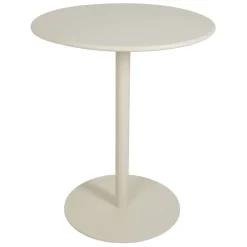 Table de jardin ronde en acier écru d60cm - Ajay