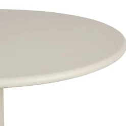 Table de jardin ronde en acier écru d60cm - Ajay