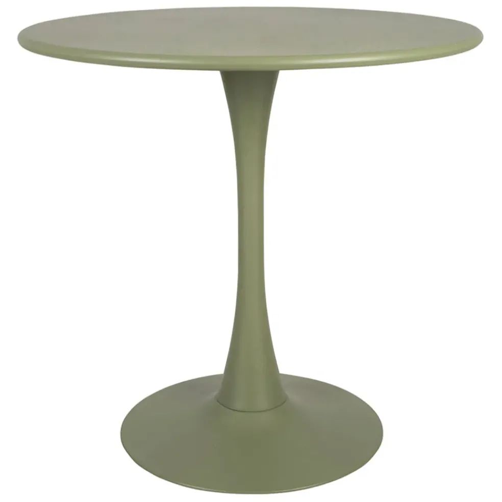 Table de jardin ronde en fer kaki d80cm - Lumi