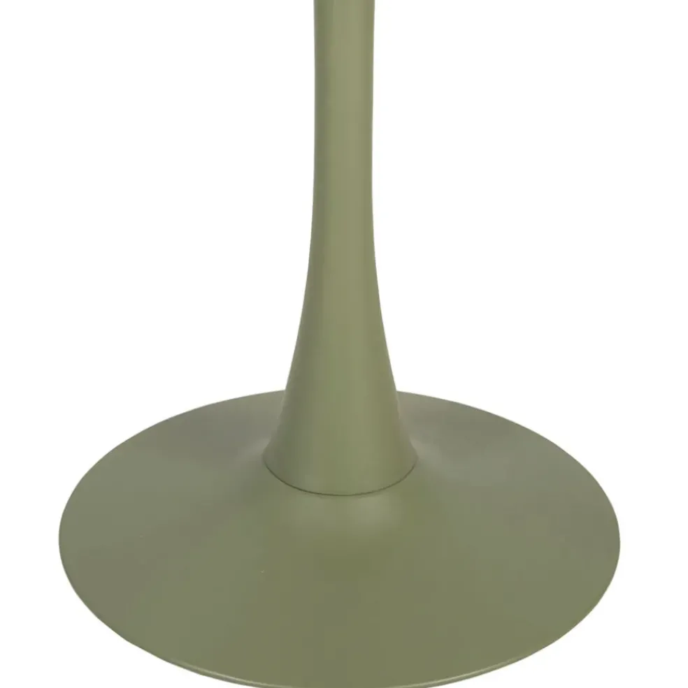 Table de jardin ronde en fer kaki d80cm - Lumi