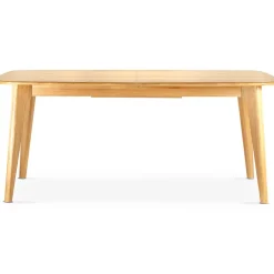 Table de repas avec allonge intégrée en chene naturel 180(+50)x100xh76cm - Sublime
