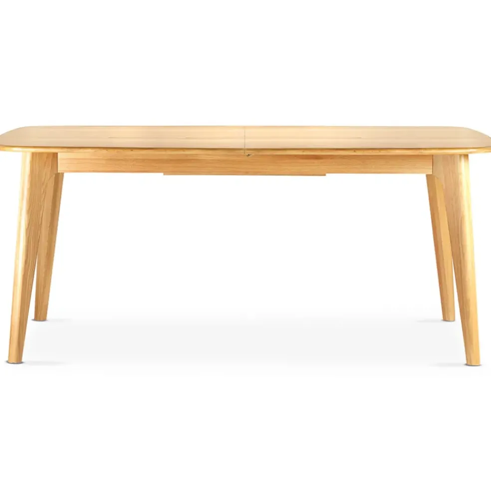 Table de repas avec allonge intégrée en chene naturel 180(+50)x100xh76cm - Sublime