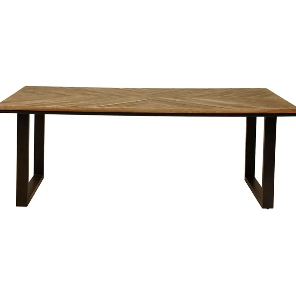Table de salle à manger rectangulaire en Teck Noir - Wally