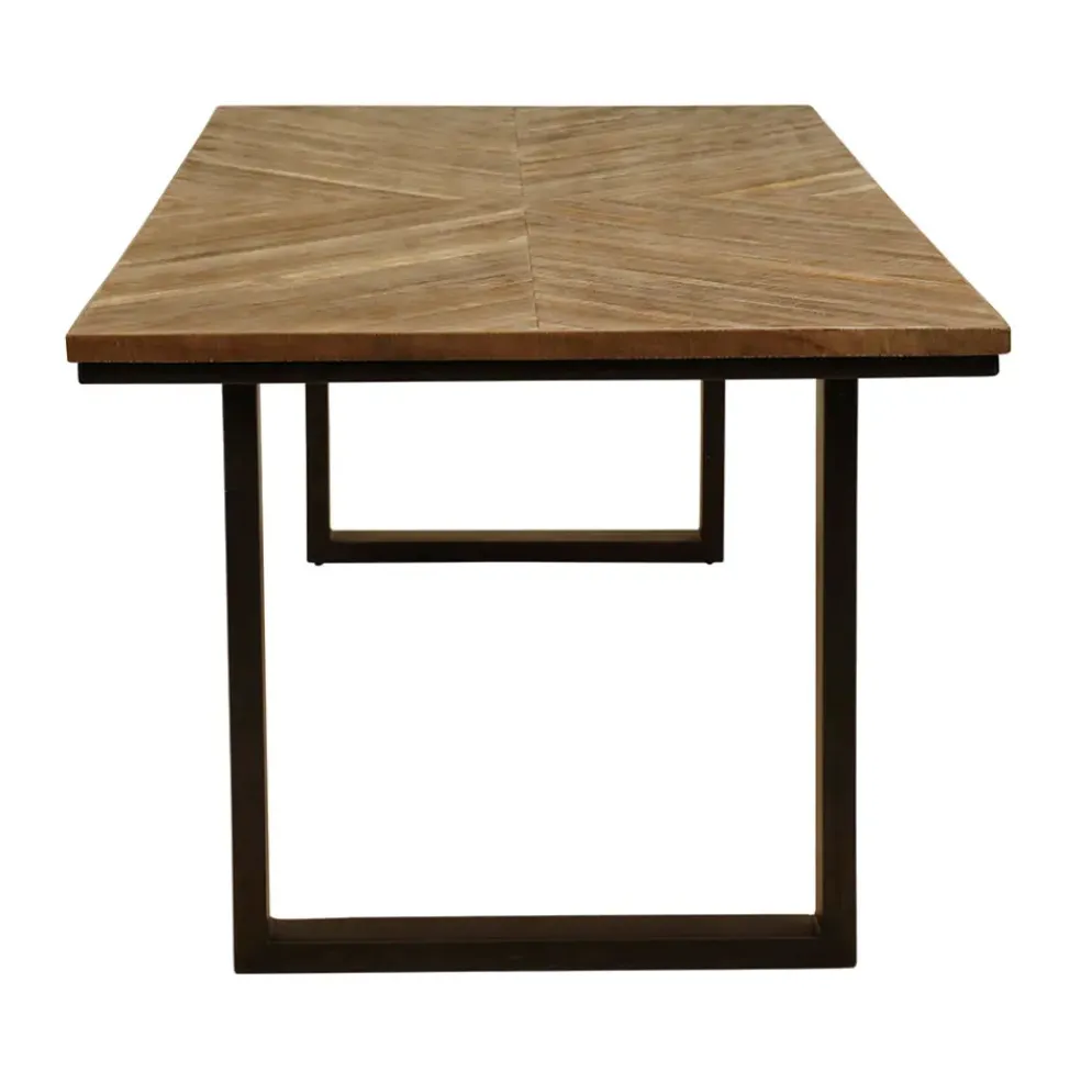 Table de salle à manger rectangulaire en Teck Noir - Wally