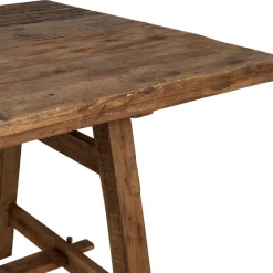 Table de salle a manger rectangle en bois recyclé naturel 180x90cm - Campagne
