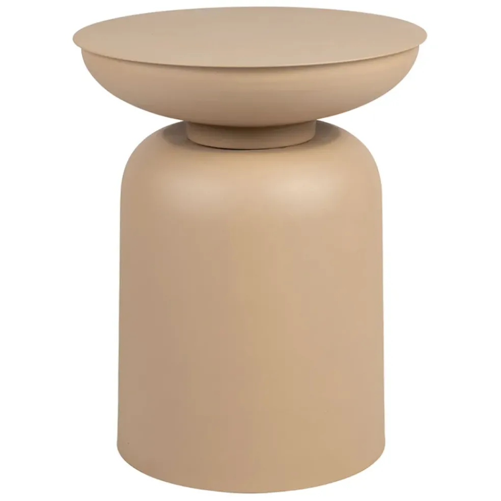Table d'appoint en fer beige - arty D37cm