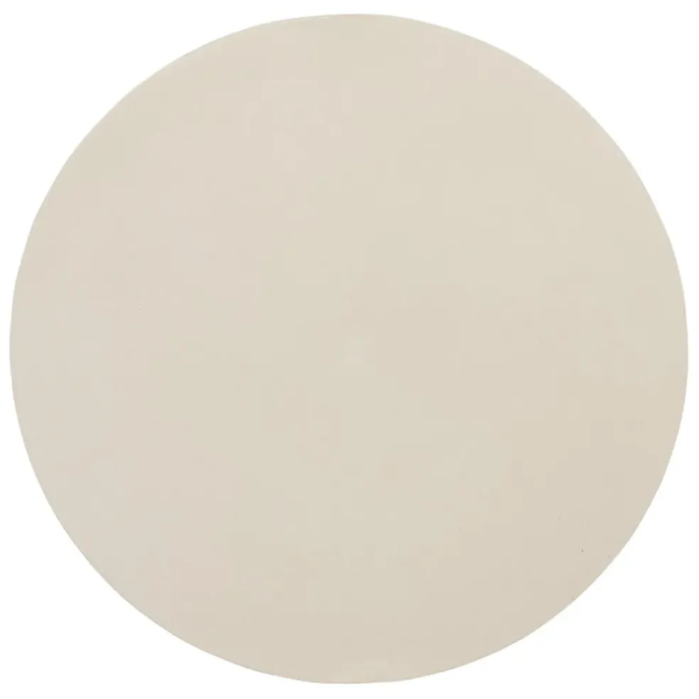 Table d'appoint ronde effet béton ciré blanc cassé d40cm - Leros