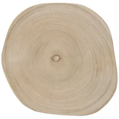 Table d'appoint ronde en paulownia naturel - Boende