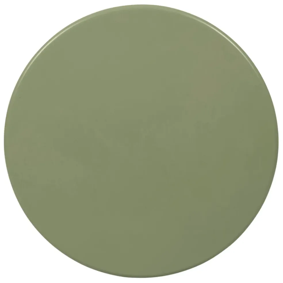 Table haute d'extérieur ronde en fer kaki d60xh100cm - Lumi