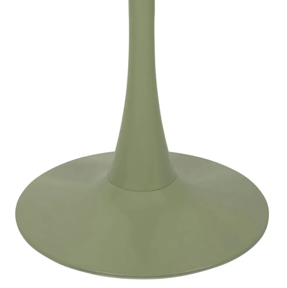 Table haute d'extérieur ronde en fer kaki d60xh100cm - Lumi