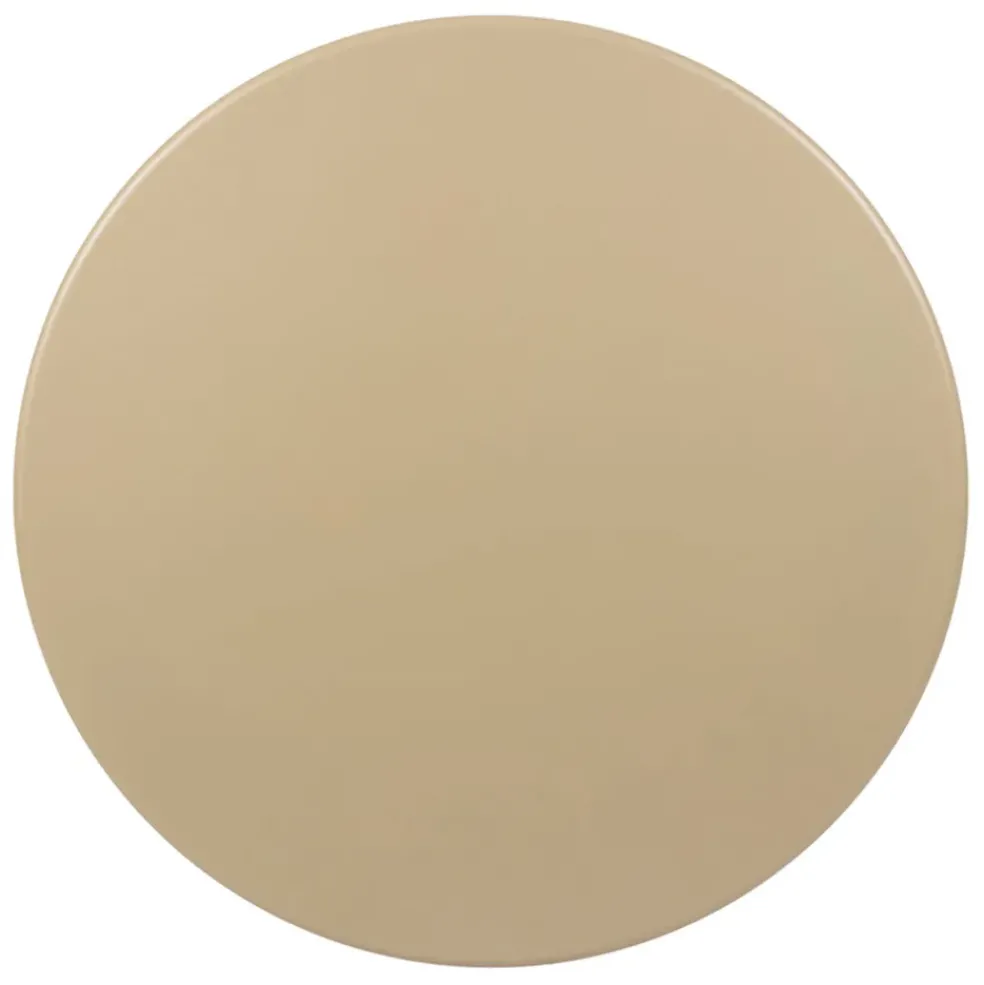 Table haute d'extérieur ronde en acier taupe d60xh100cm - Ajay