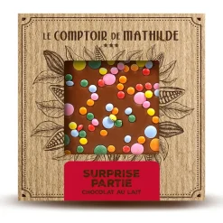 Tablette chocolat au lait surprise partie 80g
