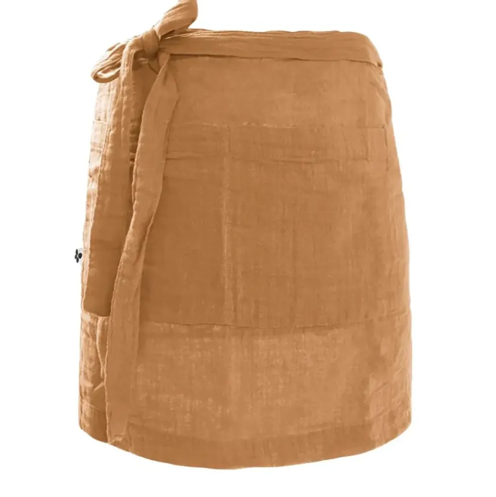 Tablier camel en gaze de coton 45x80cm - Gaia