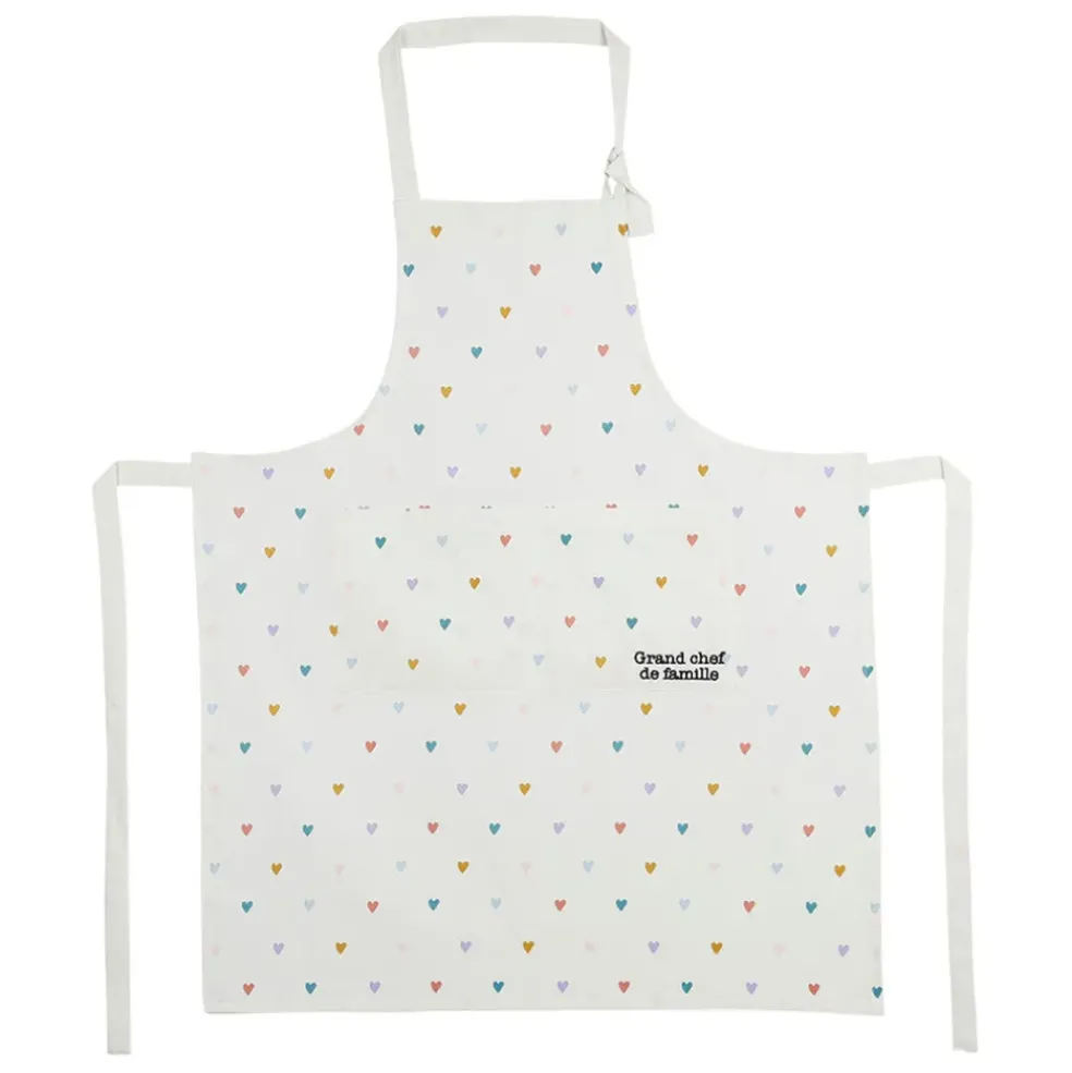 Tablier en coton multicolore 90x75cm - Famille