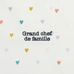Tablier en coton multicolore 90x75cm - Famille
