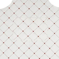 Tablier en coton petits cœurs rouge et blanc