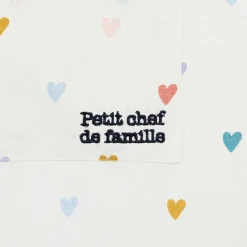 Tablier enfant en coton multicolore 55x45cm - Famille
