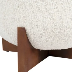 Tabouret coffre en tissu et pin blanc - Alpinia