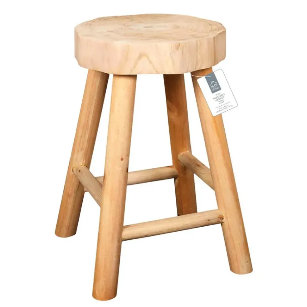 Tabouret en paulownia naturel h40cm - harald