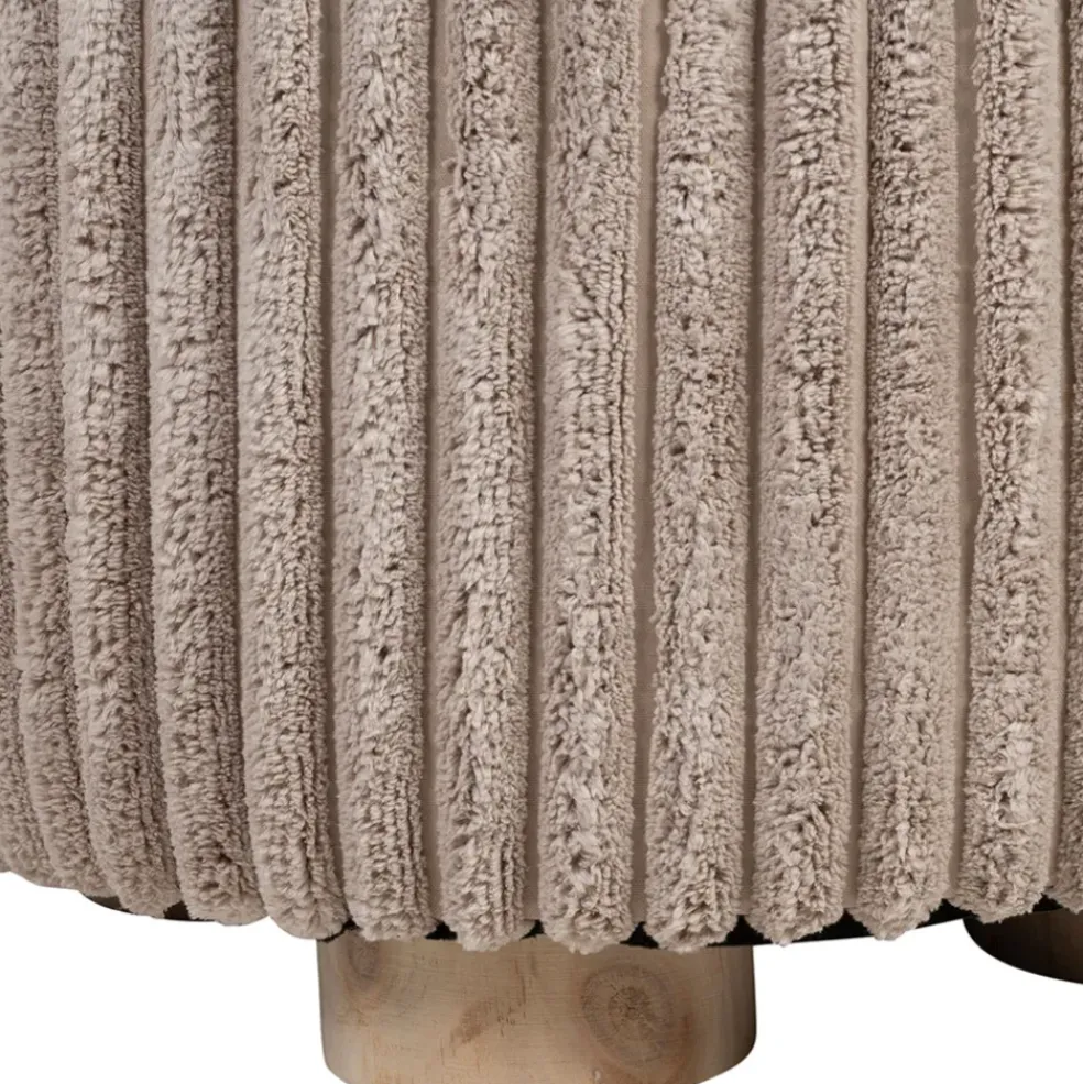 Tabouret en tissu taupe - Klosen