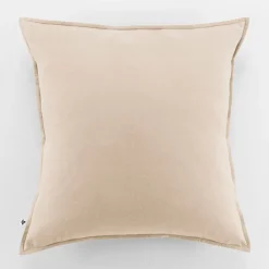 Taie d'oreiller en flanelle sable 63x63cm - Candice