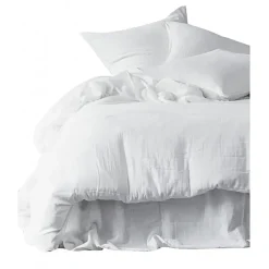 Taie d'oreiller en gaze de coton blanc 65x65cm - Dili