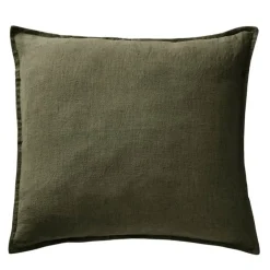 Taie d'oreiller en lin lavé thym 60x60cm - Soline