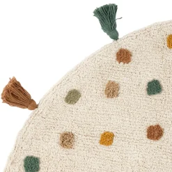 Tapis à pois tufté multicolore d100cm coton - sweet dream