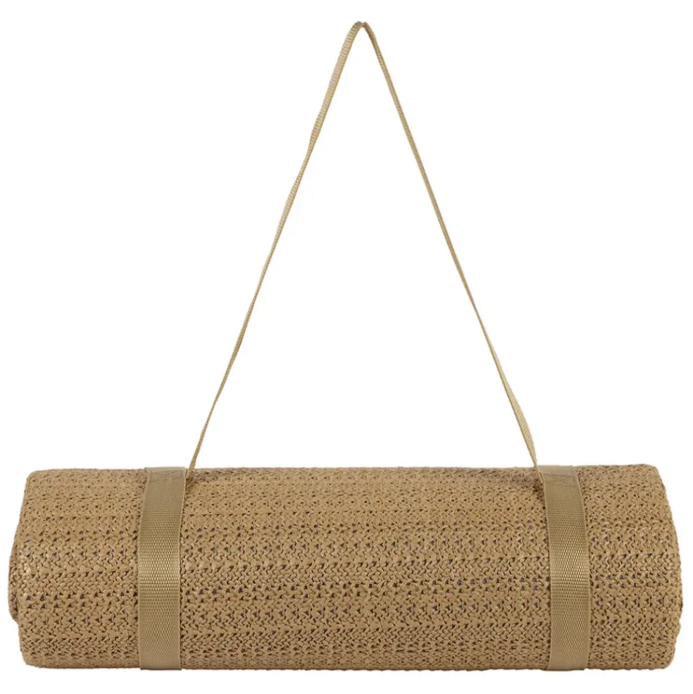 Tapis de plage effet cannage naturel 180x120cm - Garden