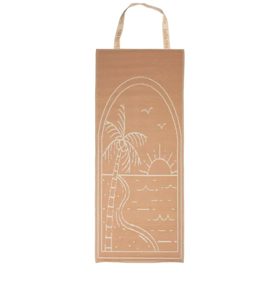Tapis de plage en tissu corail 170x70cm - Allegra