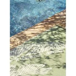 Tapis de plage en tissu vert d'eau 170x70cm - Allegra
