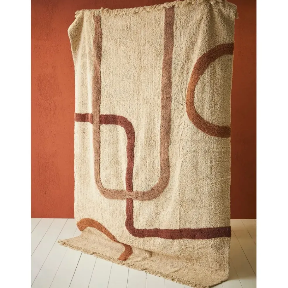 Tapis en coton ecru 230x160cm - Manarola