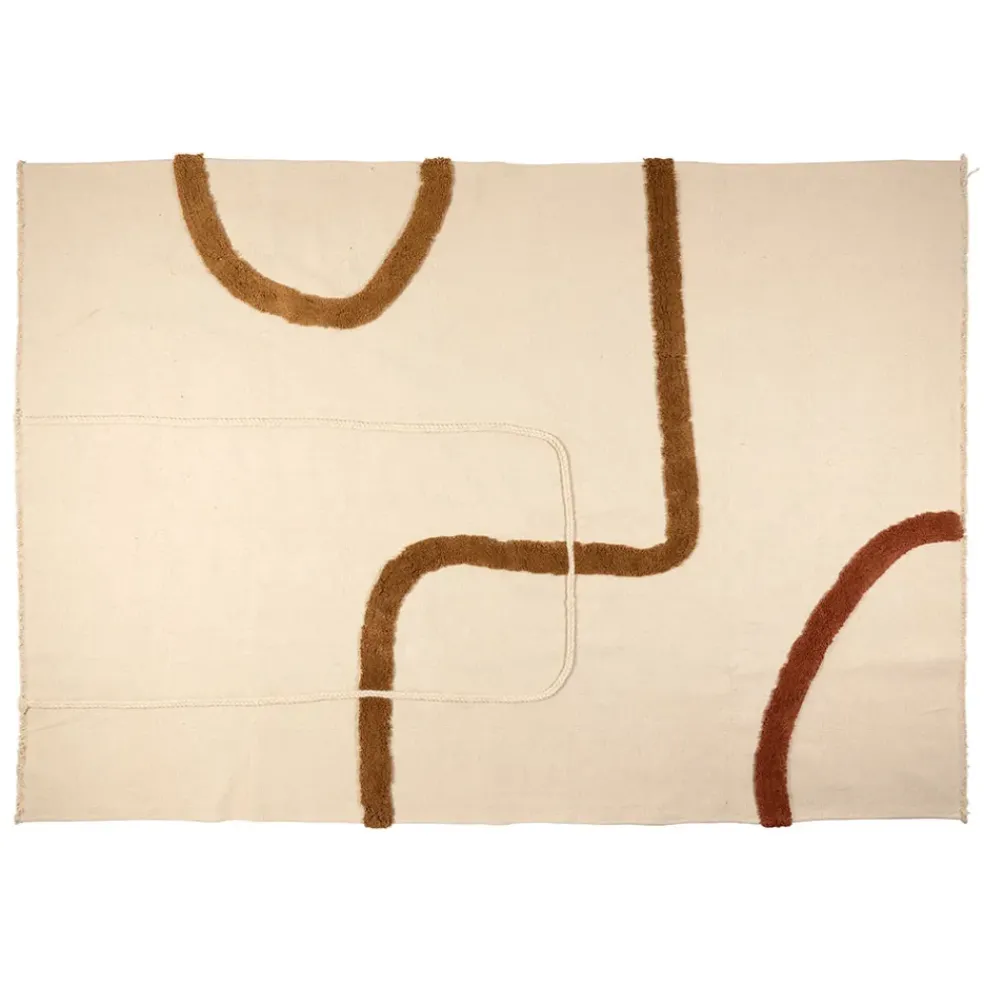 Tapis en coton ecru 200x140cm - Manarola