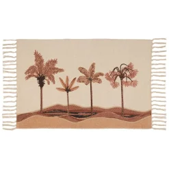 Tapis en coton terracotta 90x60cm - Tropic Étoile