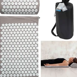 Tapis et oreiller d'acupression avec sac de transport