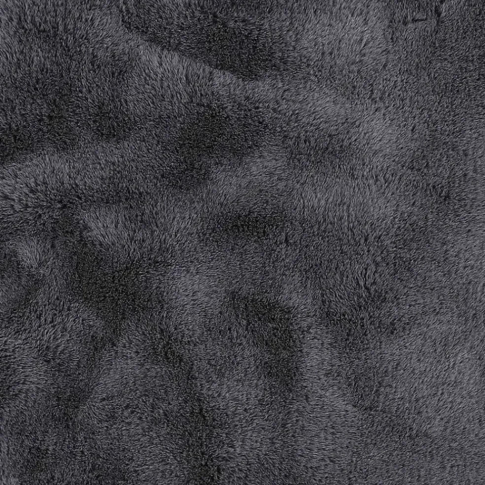 Tapis imitation fourrure poil fin gris 60x90cm